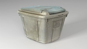 Dusty Old Gray Bin 3D model