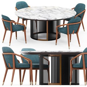 3D Ulivi Claire Table and Lise Armchair