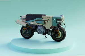 Cyberpunk Moped Vehicle 3D