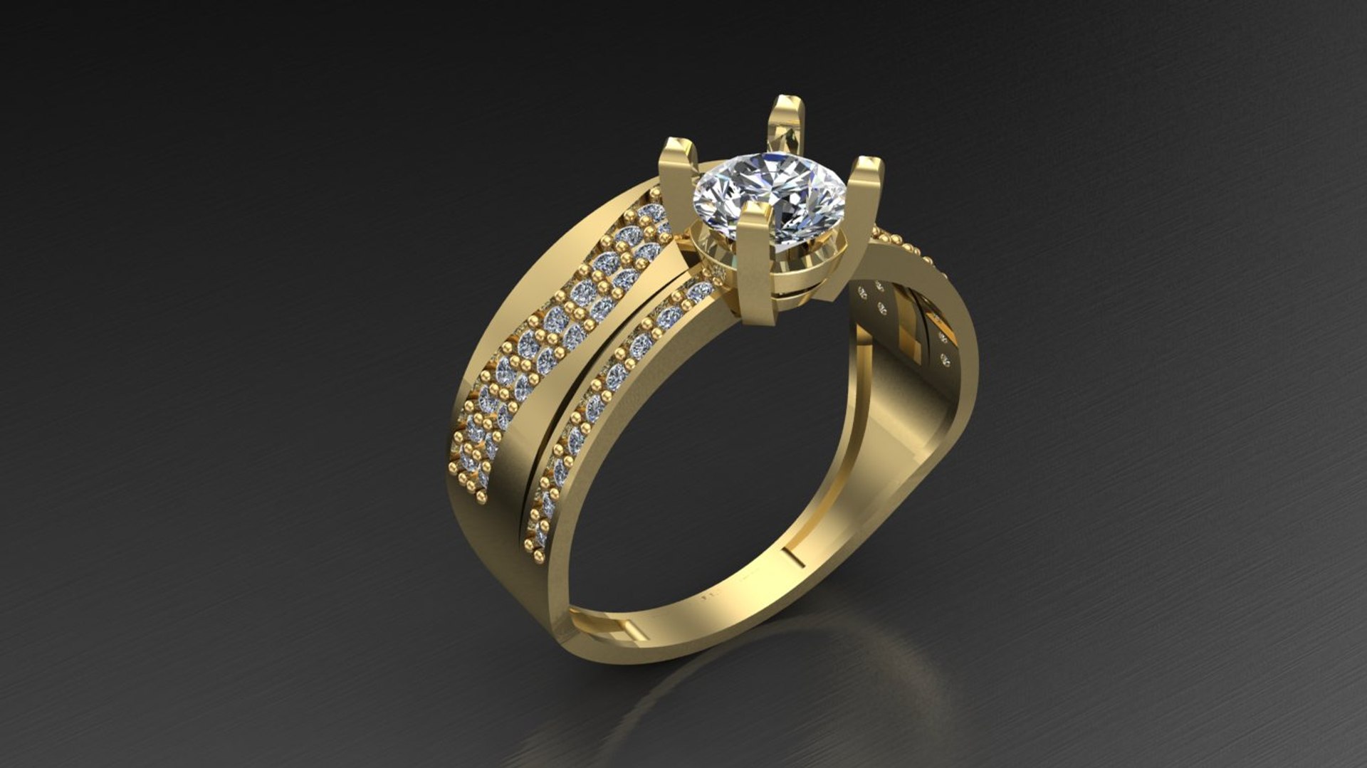 3D solitaire ring - TurboSquid 1564669