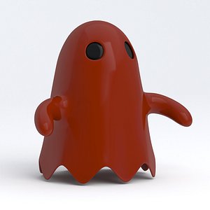 Little Cartoon Ghost Red 3D model