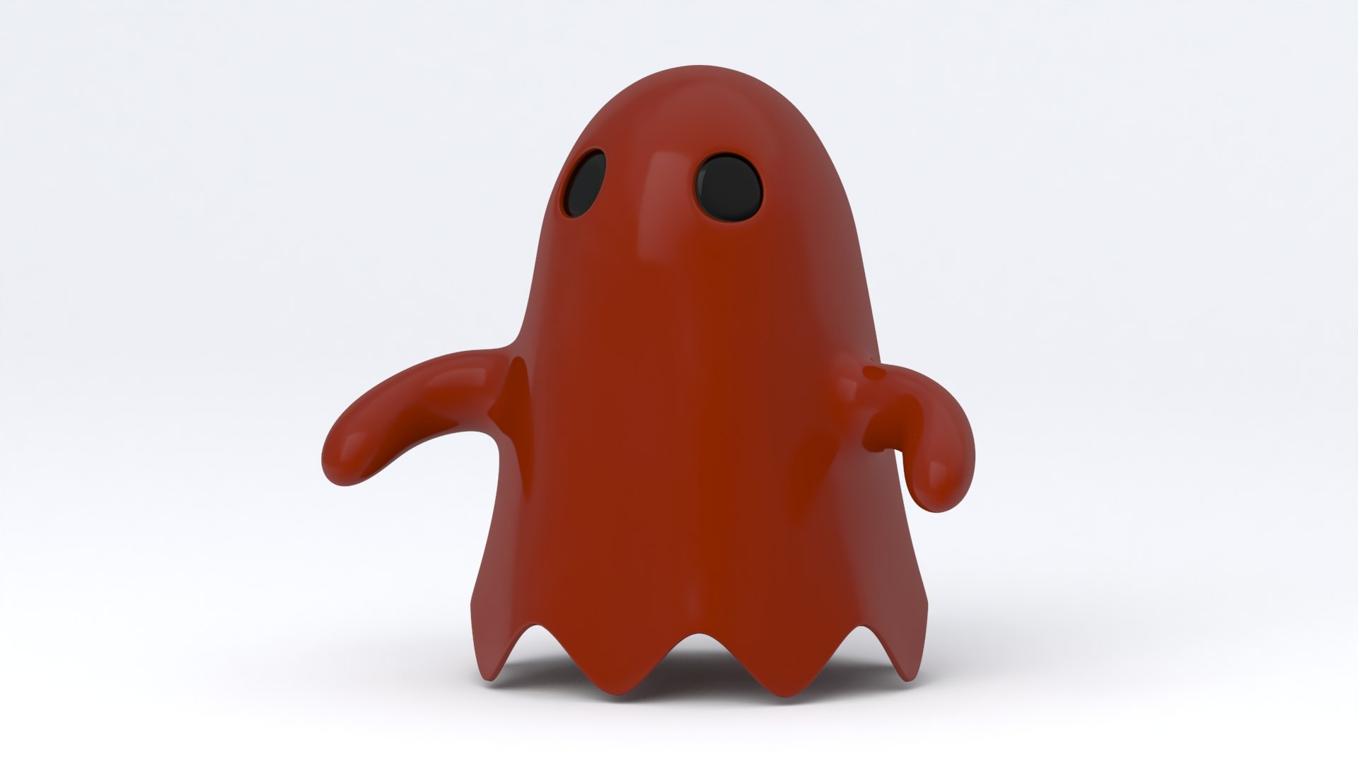Little Cartoon Ghost Red 3D Model - TurboSquid 2500271