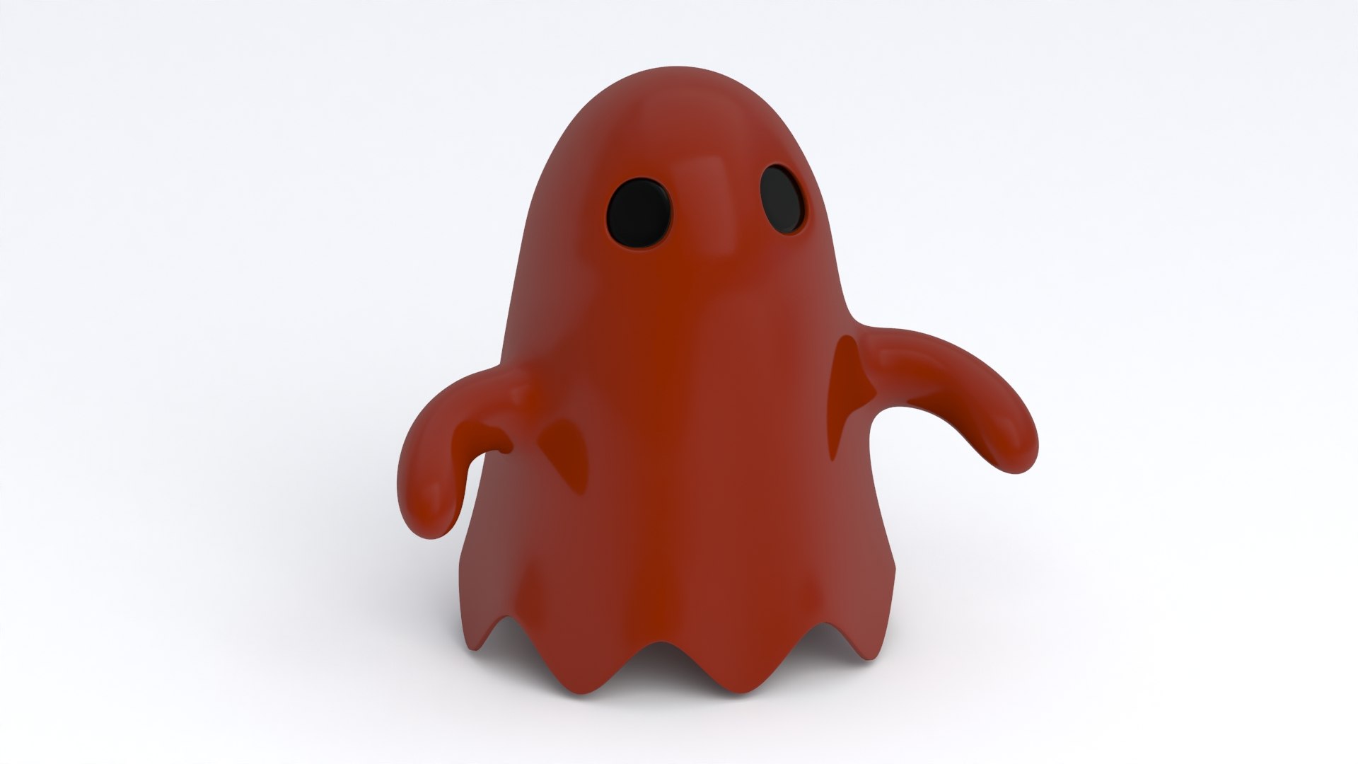 Little Cartoon Ghost Red 3D Model - TurboSquid 2500271