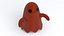 Little Cartoon Ghost Red 3D model