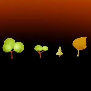 trees voxel 3D model