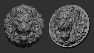 3D Lion head version 2 model