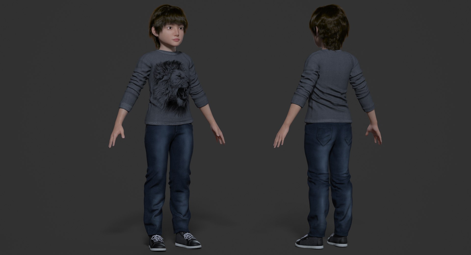 Lucas realistic child rig 3D | 1148900 | TurboSquid
