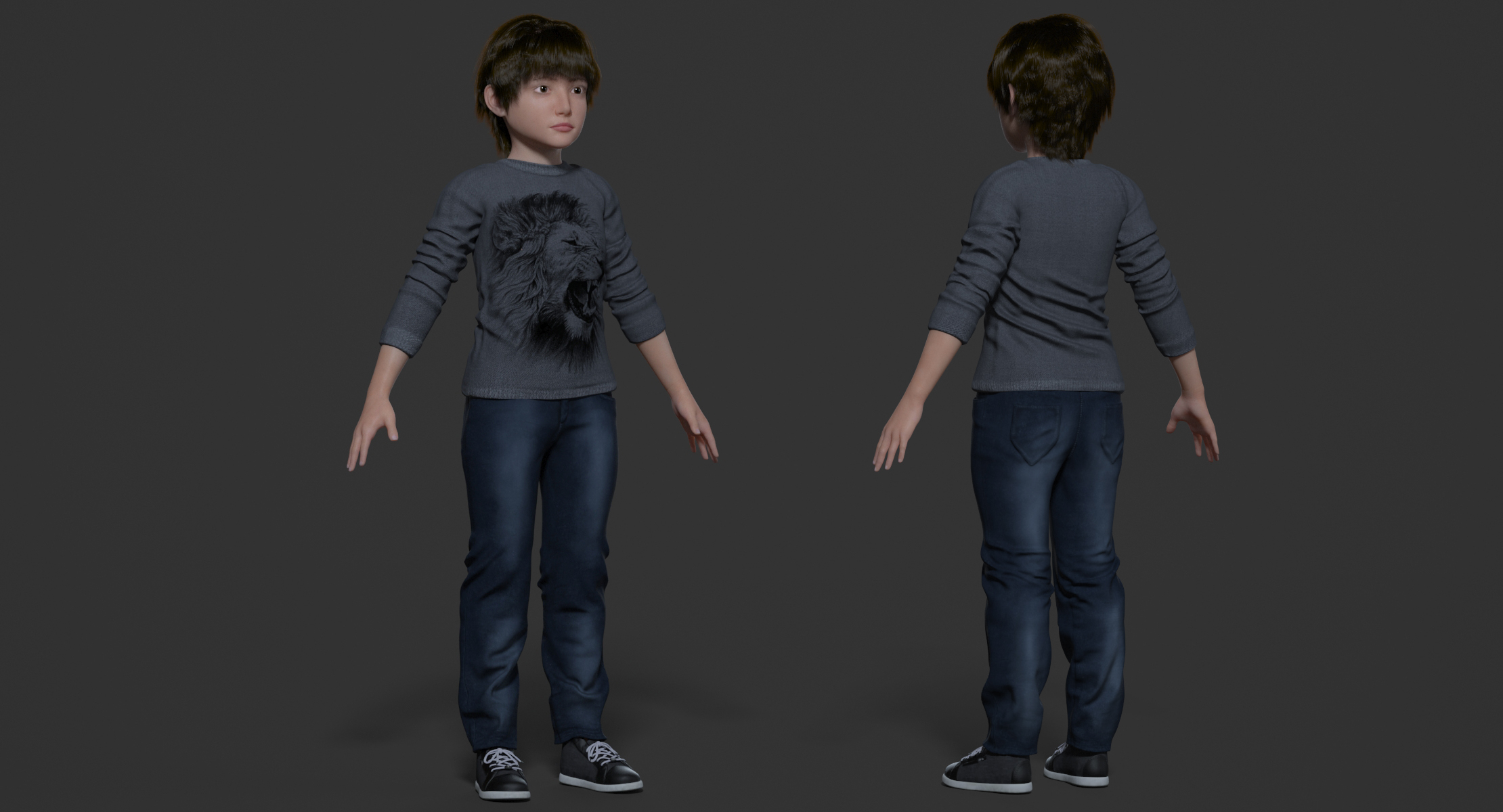 Lucas realistic child rig 3D | 1148900 | TurboSquid