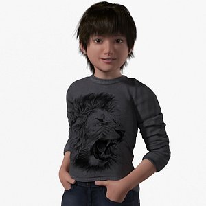 Lucas Realistic Little Boy Rigged Character