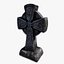 stylized cemetery cross halloween 3d model