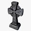 stylized cemetery cross halloween 3d model