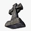 stylized cemetery cross halloween 3d model