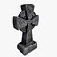 stylized cemetery cross halloween 3d model