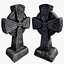 stylized cemetery cross halloween 3d model