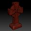 stylized cemetery cross halloween 3d model