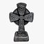 stylized cemetery cross halloween 3d model