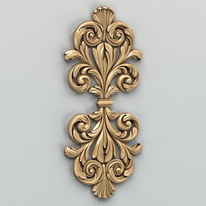 carved central decor 3d max
