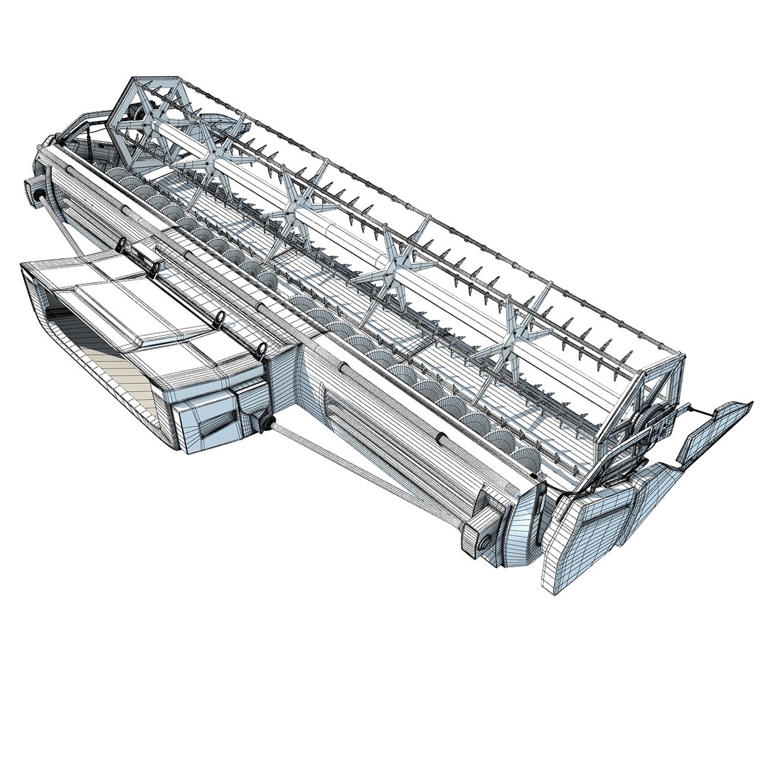 Combine Threshing Machine 3d Model