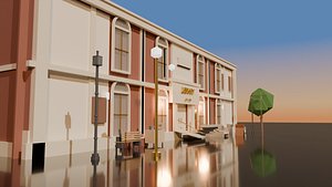 Cozy Library and Bookshop - 200 Stylized High-Density Assets 3D model