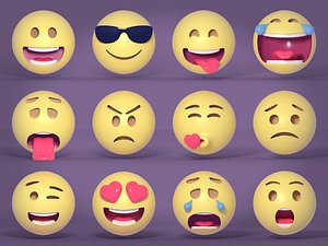 Smileys Pack 3D model