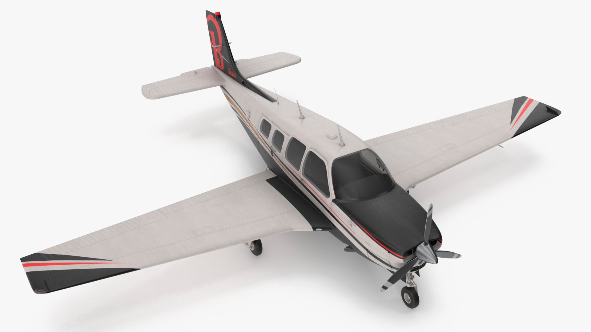Beechcraft Bonanza Plane 3D model preview