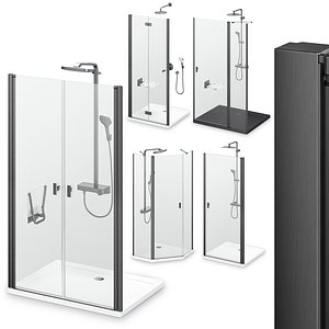 3D Shower Radaway Nes Brushed GunMetal 5 model