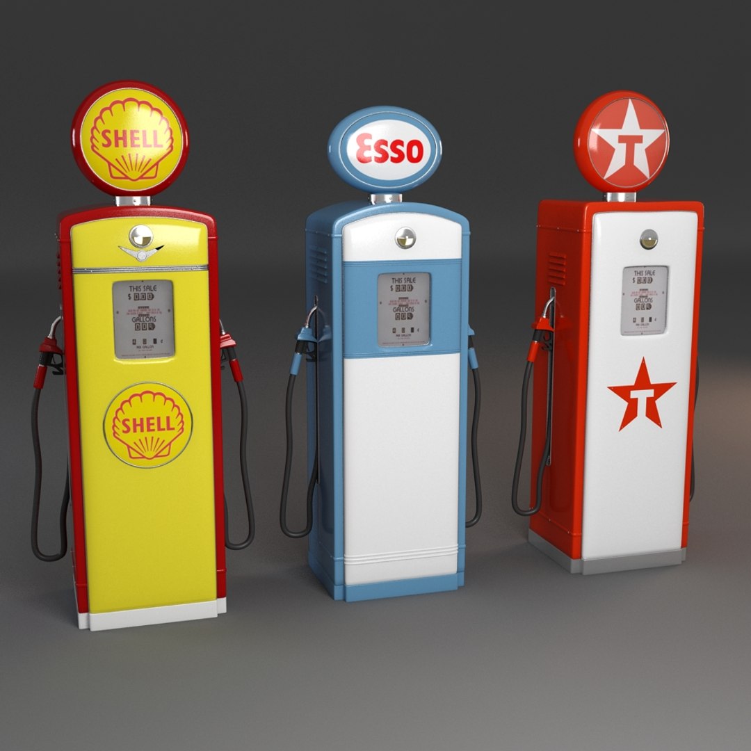 3d Old Gas Pumps Model