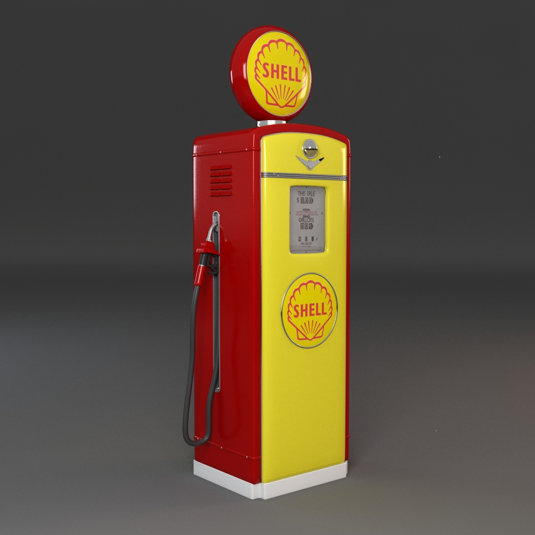 3d old gas pumps model