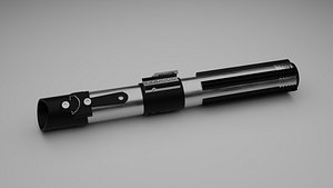 3D model red lightsaber