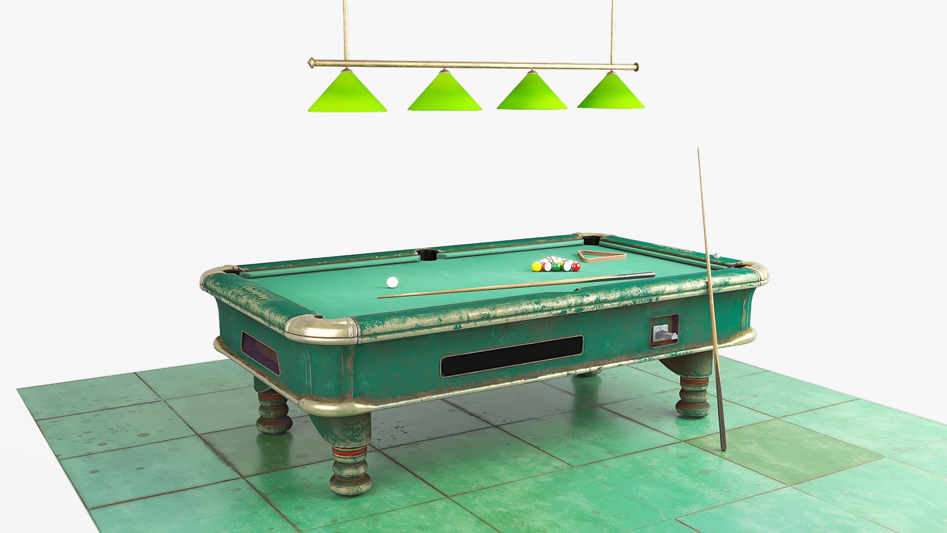 3D Pool Table Worn Out Low-poly 3D Model - TurboSquid 2018306