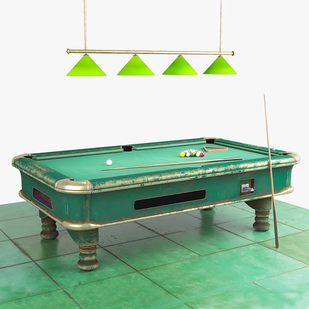 modelo 3d Pool table worn out Low-poly 3D model - TurboSquid 2018306