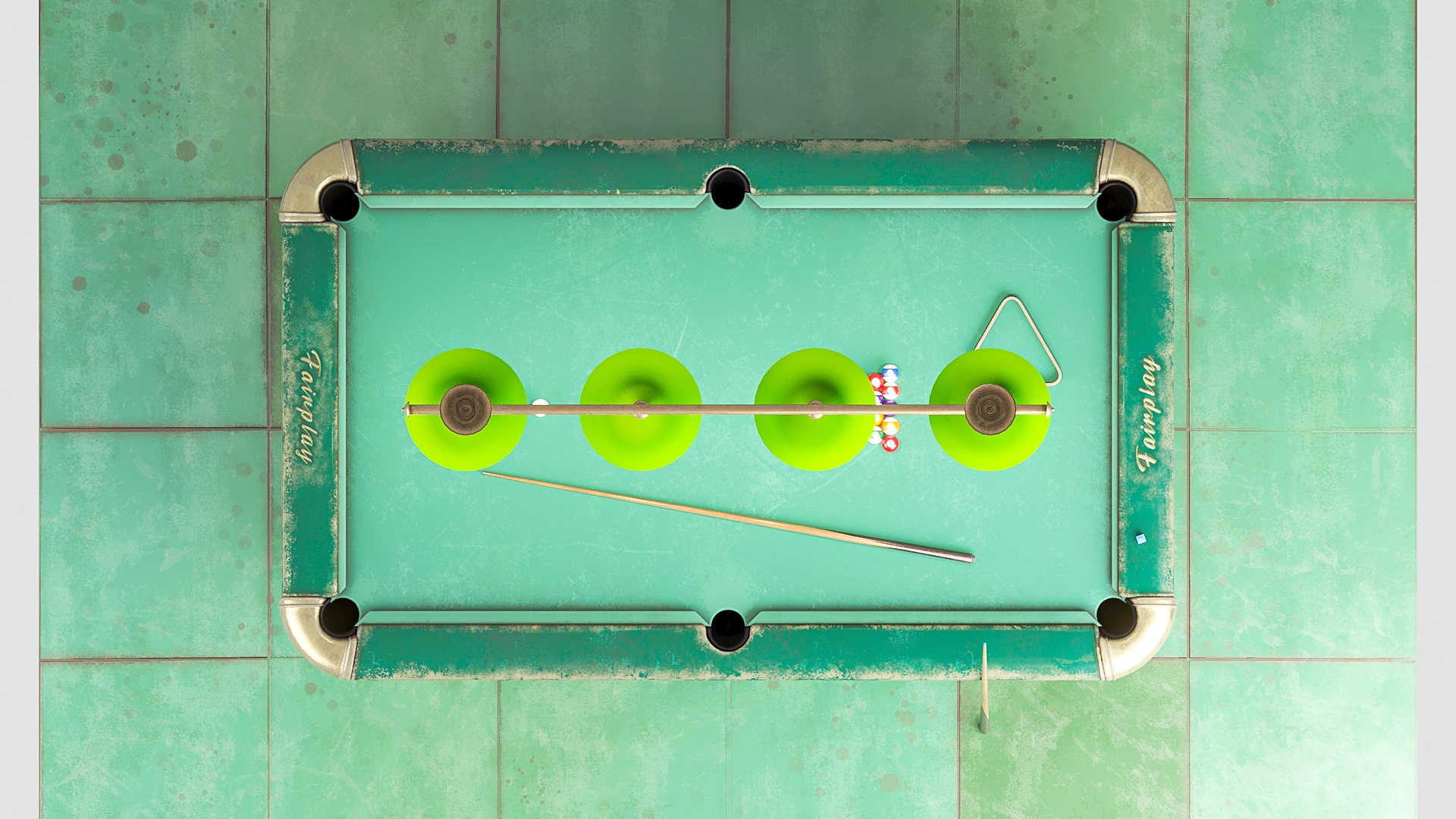 3D Pool Table Worn Out Low-poly 3D Model - TurboSquid 2018306