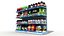 3D model sports store nutrition shelves