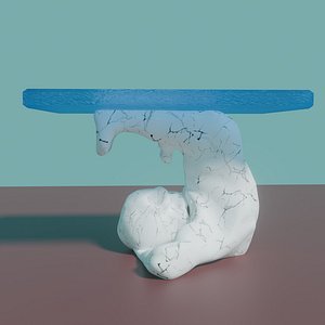 Coffee table in the form of a lying character 3D model