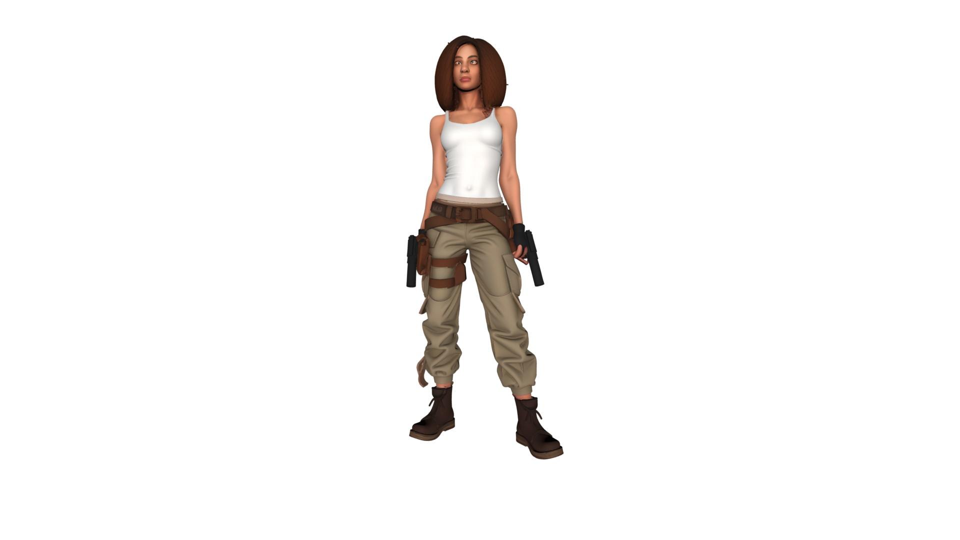 3D PACK OF 7 | Survivor Jane Adventure Woman 3D Character Model | Hero ...