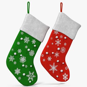 christmas socks 2 3d max