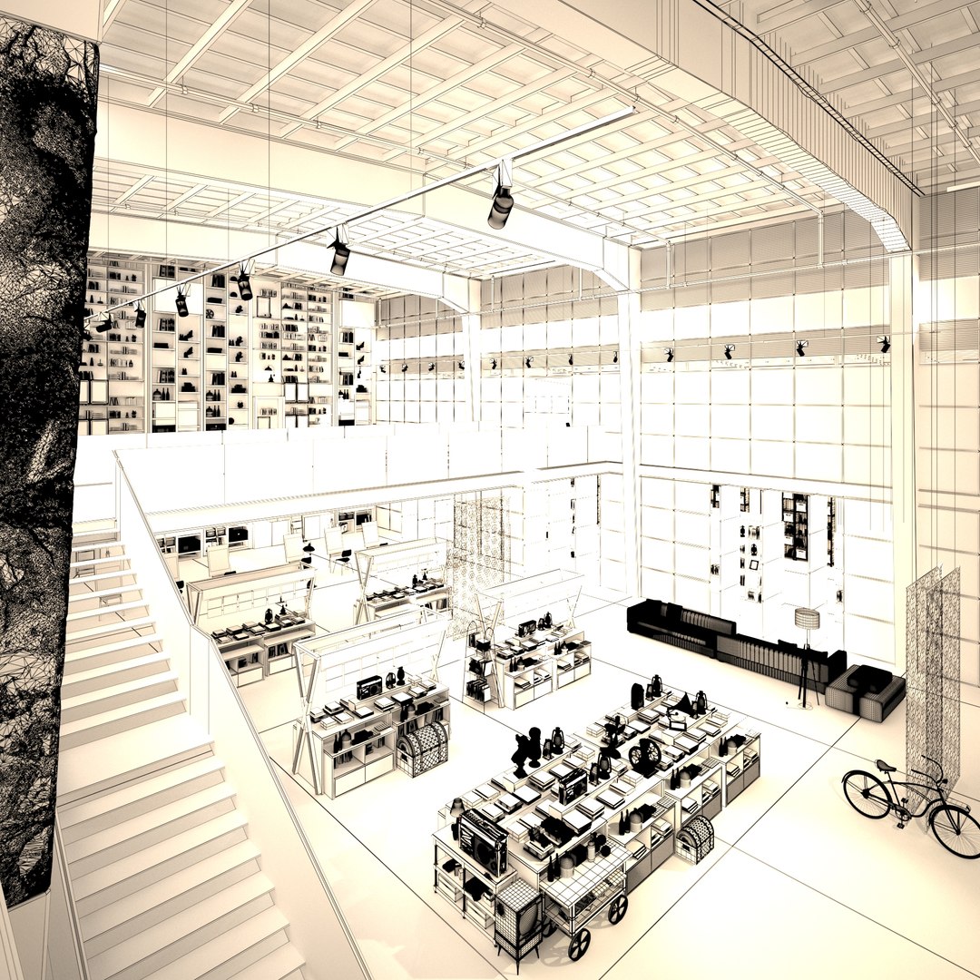 Industrial LOFT Library Bookstore Book Display Bookshelf