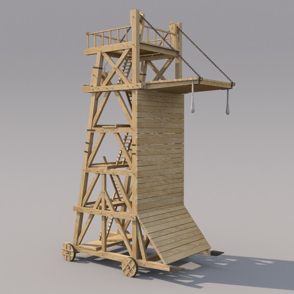 3d model medieval siegetower