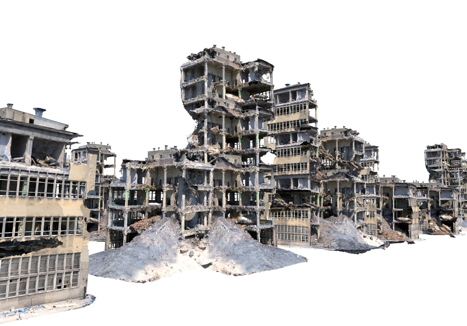 Concrete Rubble Buildings Mega Pack model https://p.turbosquid.com/ts-thumb/qp/SK10fI/GZ/thumbnail2/jpg/1619694532/1920x1080/fit_q87/8dedfc126c261b5b0e504d35b0c68161382d8e1f/thumbnail2.jpg