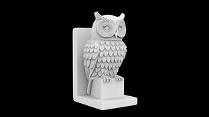 3D Literary Owl Bookend Wise Animal Book Support