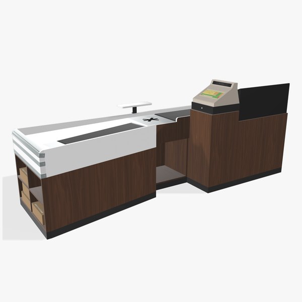 Retro Grocery Store Checkout Lane 3D model