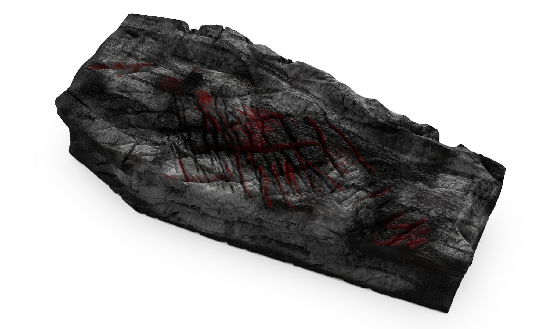 3D Heavily Burnt Coffin Model - TurboSquid 1343263