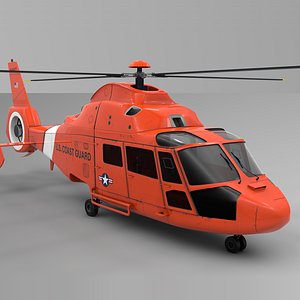 3D coast guard airbus dauphin