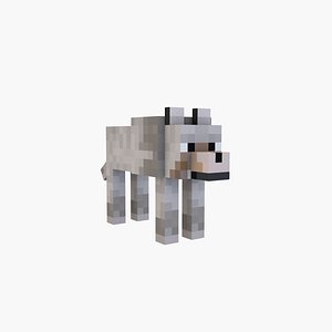 Minecraft Wolf 3D model