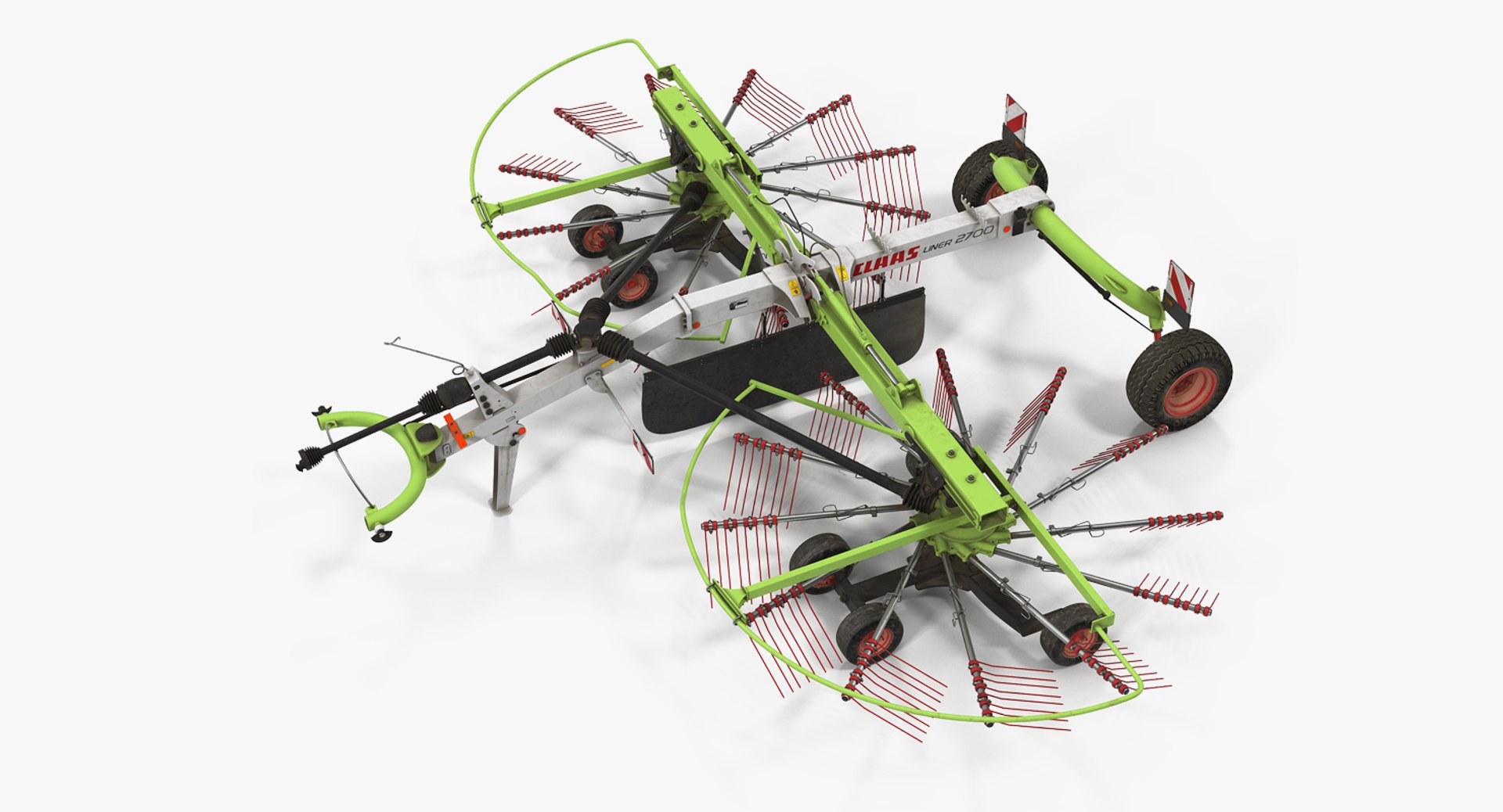 Used Twin Rotor Hay Rake Claas Liner 2700 3D Model 3D model preview