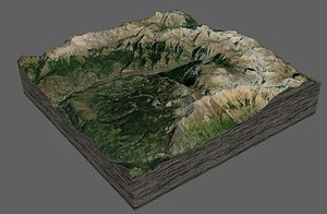 3D telluride mountains model