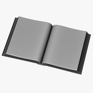 3d opened book model