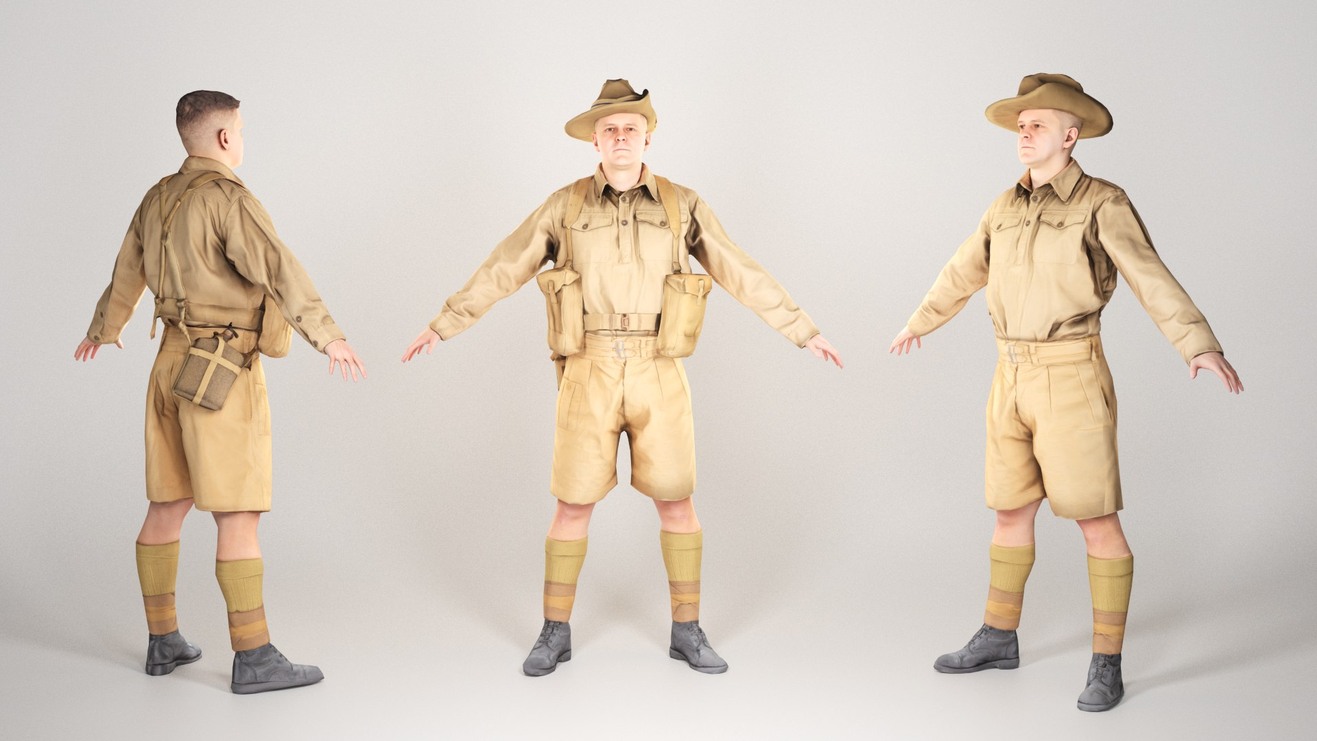 Ready australian character gaming 3D model - TurboSquid 1538284