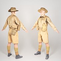 Game ready character of WW 2 Australian soldier 101