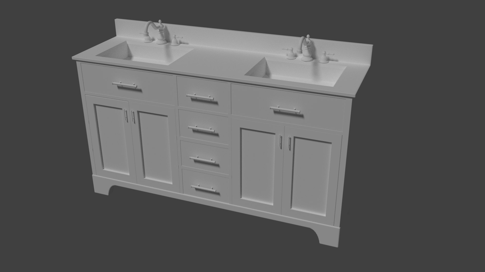 3D Model Vanity Bathroom - TurboSquid 1353795